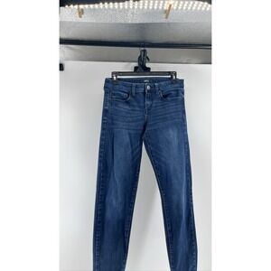 AERO Skinny Jeans Womens Blue Denim Low Rise 8 Long